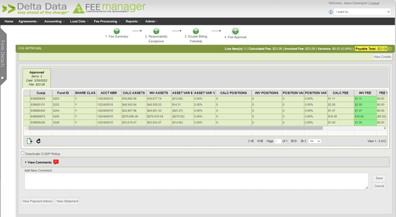 screenshot of Delta Data Asset Management Solutions